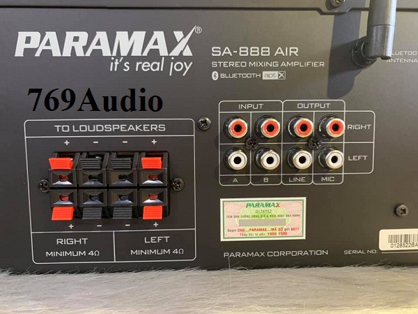 giá ampli paramax 888 air